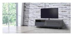 Meubles TV / Vidéo Kairos Side Ks160 Corp En Chêne Gris, Verre Gris Foncé -Boutique FURUTECH kairos side ks160 corp en chene gris verre gris fonce 3