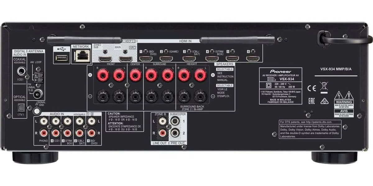 Amplificateurs Home Cinéma Pioneer Vsx-934 Noir 5 Amplificateurs Home Cinéma Pioneer Vsx-934 Noir – Image 3