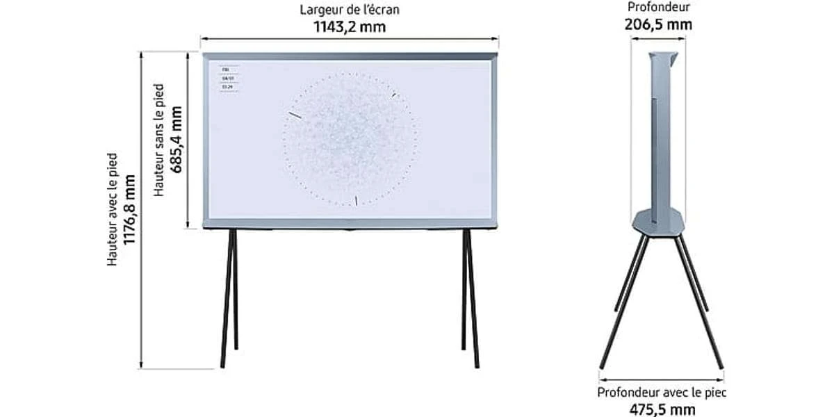 Téléviseurs Samsung The Serif Bleu Gris Qled 50" 2020 5 Téléviseurs Samsung The Serif Bleu Gris Qled 50" 2020 – Image 3